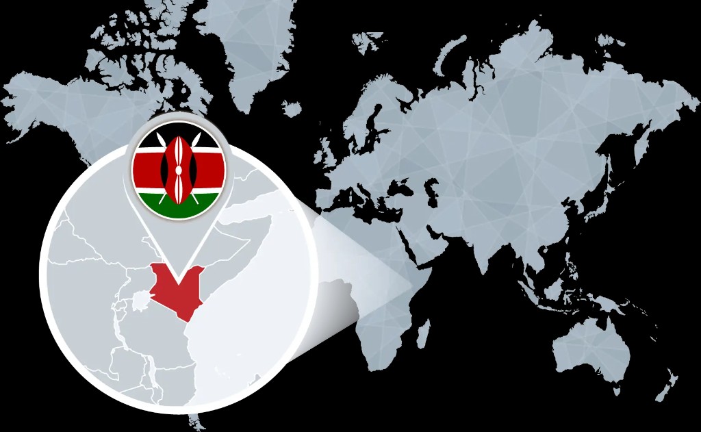 Kenya on the map